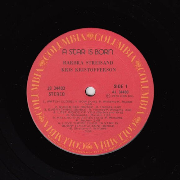 Streisand*, Kristofferson* – A Star Is Born Vinyl - Picture 3 of 3